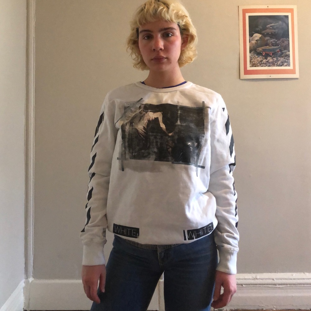 Off-White Graphic Sweater - Size Small